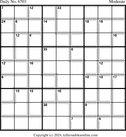 Killer Sudoku for 4/25/2024