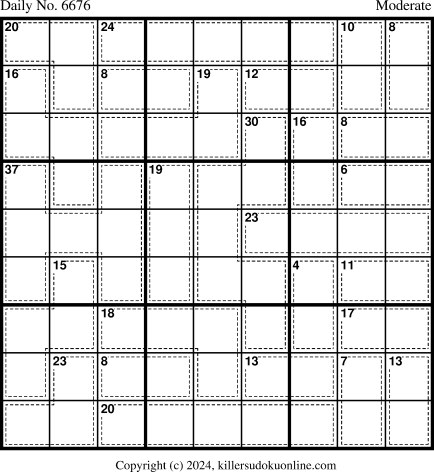 Killer Sudoku for 3/29/2024