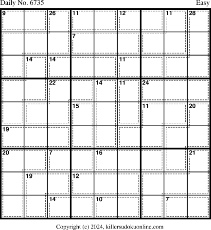 Killer Sudoku for 5/27/2024