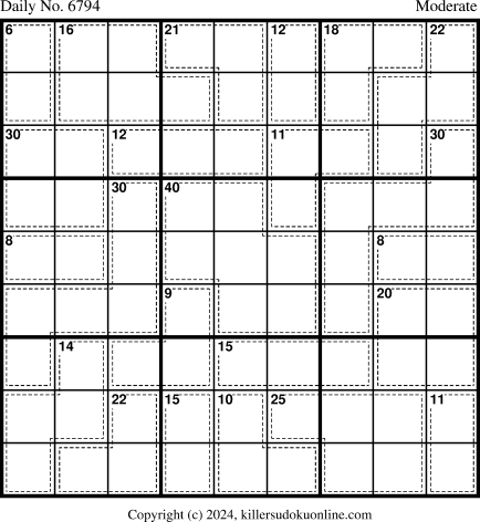 Killer Sudoku for 7/25/2024