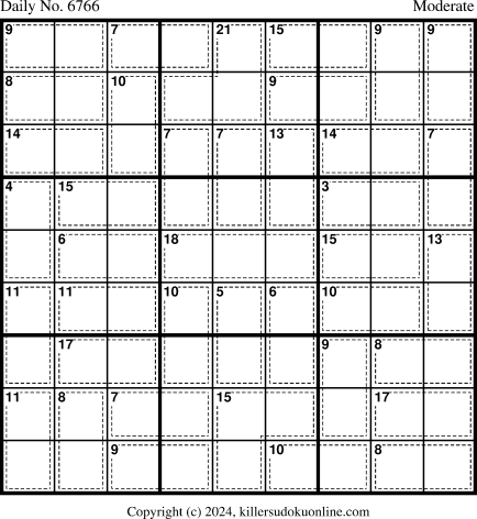 Killer Sudoku for 6/27/2024