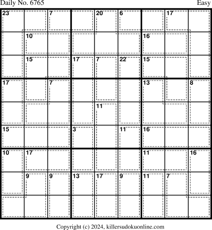Killer Sudoku for 6/26/2024
