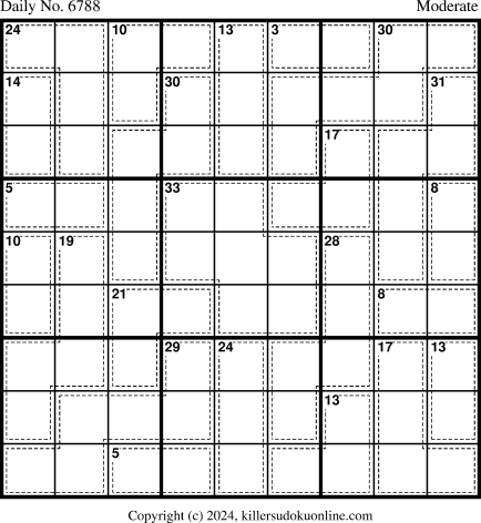 Killer Sudoku for 7/19/2024