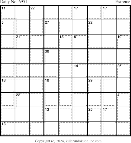 Killer Sudoku for 12/29/2024
