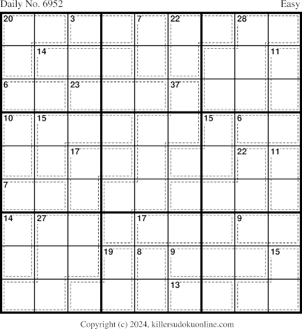 Killer Sudoku for 12/30/2024