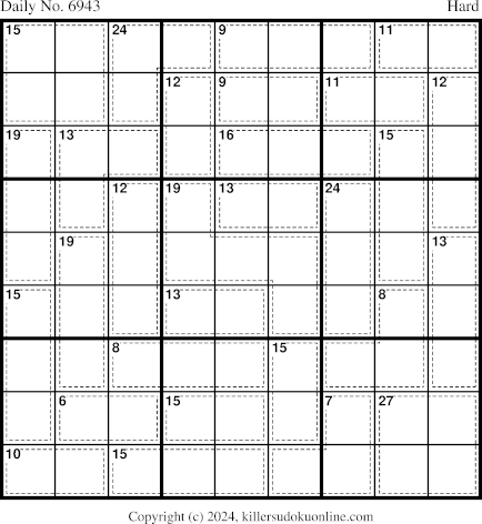 Killer Sudoku for 12/21/2024