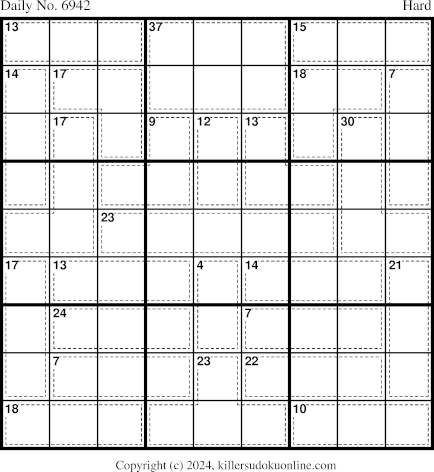 Killer Sudoku for 12/20/2024