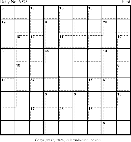 Killer Sudoku for 12/13/2024