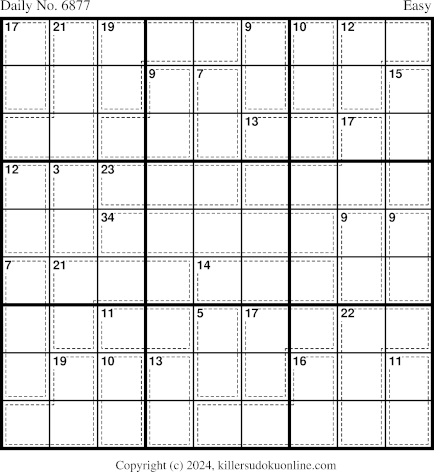 Killer Sudoku for 10/16/2024