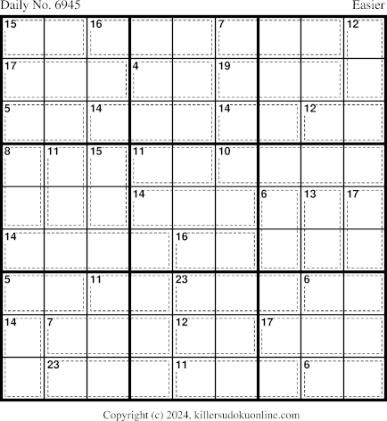 Killer Sudoku for 12/23/2024