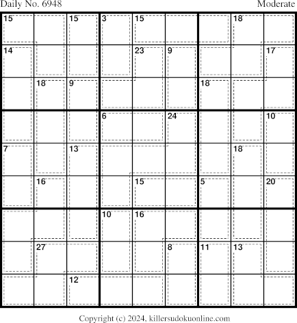Killer Sudoku for 12/26/2024