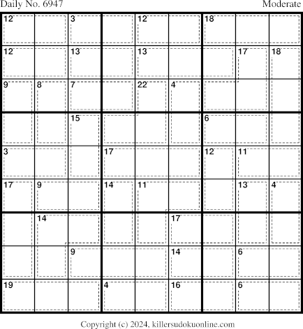 Killer Sudoku for 12/25/2024