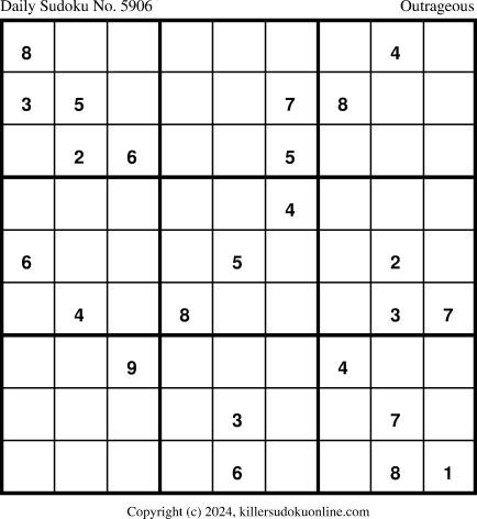 Killer Sudoku for 5/4/2024
