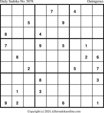 Killer Sudoku for 4/6/2024