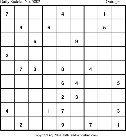 Killer Sudoku for 1/21/2024