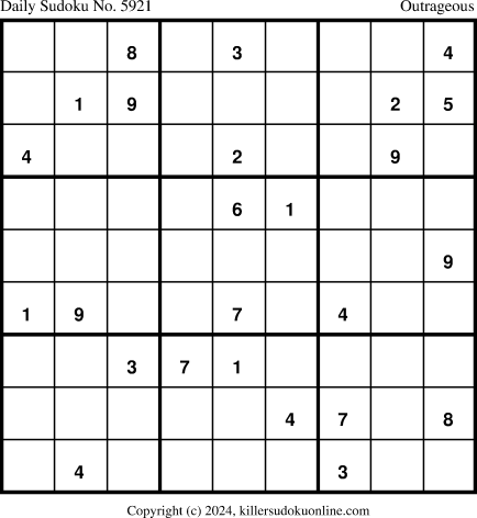 Killer Sudoku for 5/19/2024