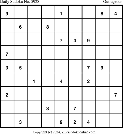 Killer Sudoku for 5/26/2024