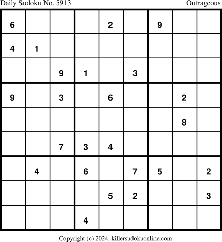 Killer Sudoku for 5/11/2024