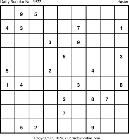 Killer Sudoku for 5/20/2024