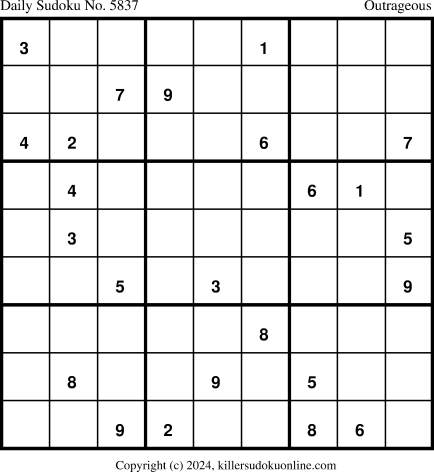 Killer Sudoku for 2/25/2024