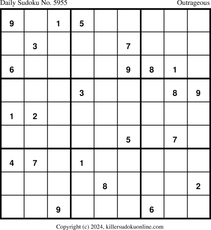 Killer Sudoku for 6/22/2024