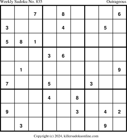 Killer Sudoku for 3/4/2024