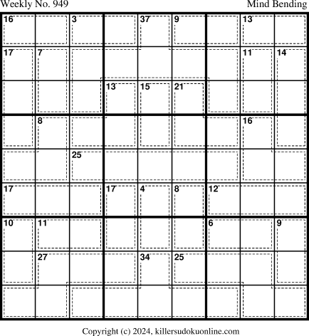 Killer Sudoku for 3/11/2024
