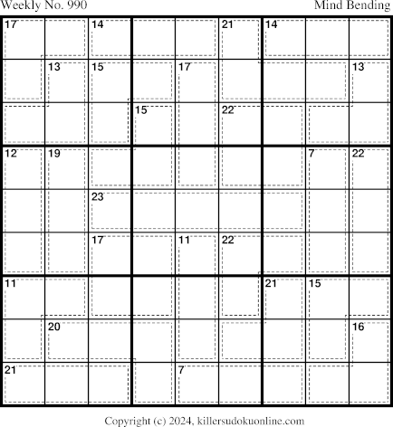 Killer Sudoku for 12/23/2024
