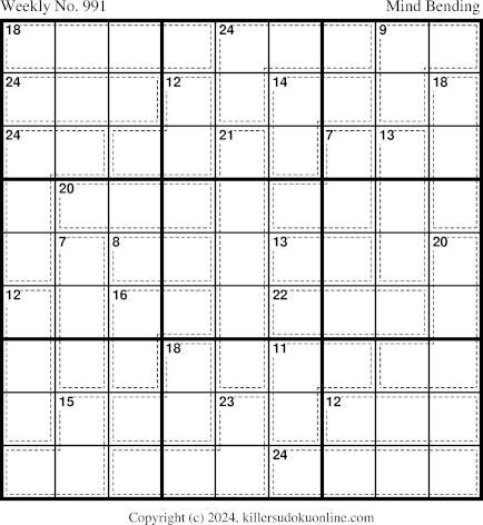 Killer Sudoku for 12/30/2024