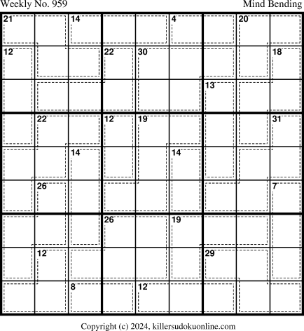 Killer Sudoku for 5/20/2024