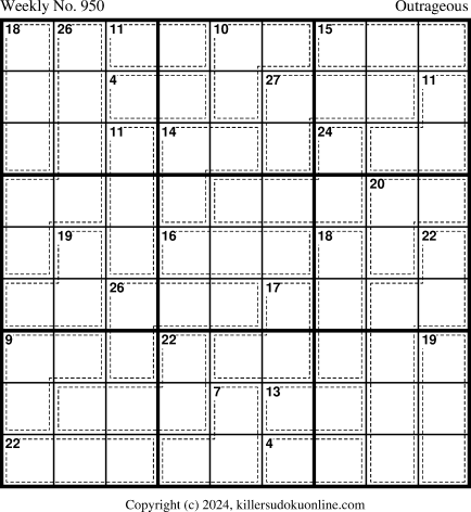 Killer Sudoku for 3/18/2024