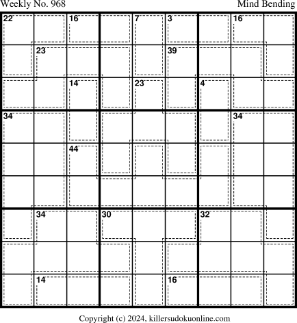Killer Sudoku for the week starting 7/22/2024