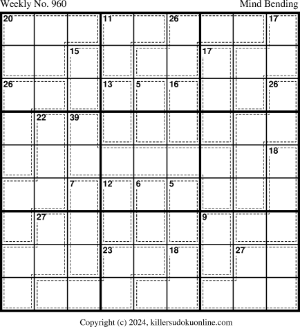 Killer Sudoku for 5/27/2024