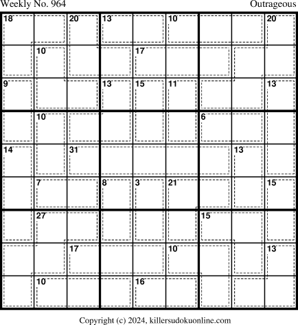 Killer Sudoku for the week starting 6/24/2024