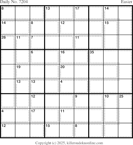 Killer Sudoku for 9/8/2025