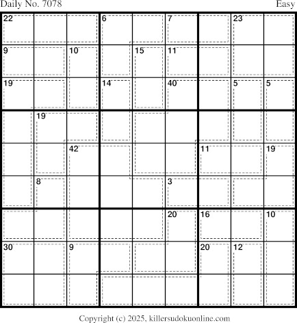 Killer Sudoku for 5/5/2025