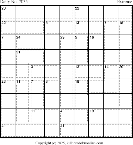 Killer Sudoku for 3/23/2025