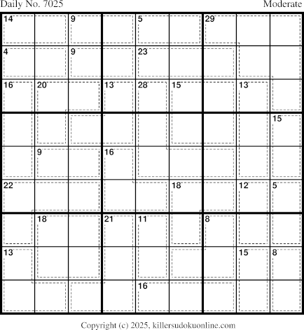 Killer Sudoku for 3/13/2025