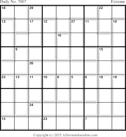 Killer Sudoku for 2/23/2025