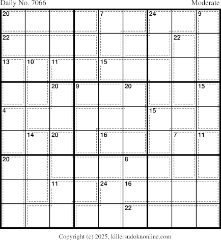 Killer Sudoku for 4/23/2025