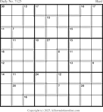 Killer Sudoku for 6/21/2025