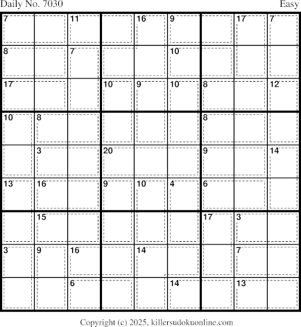 Killer Sudoku for 3/18/2025