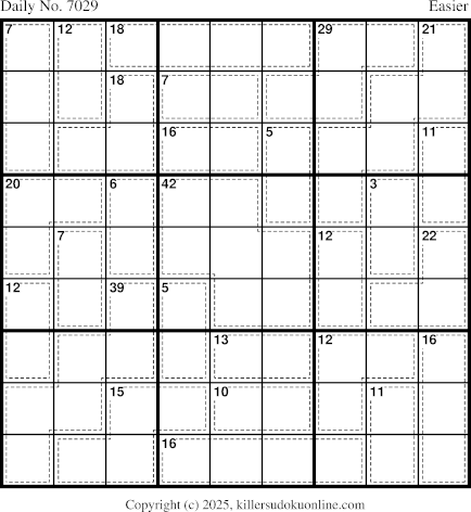 Killer Sudoku for 3/17/2025