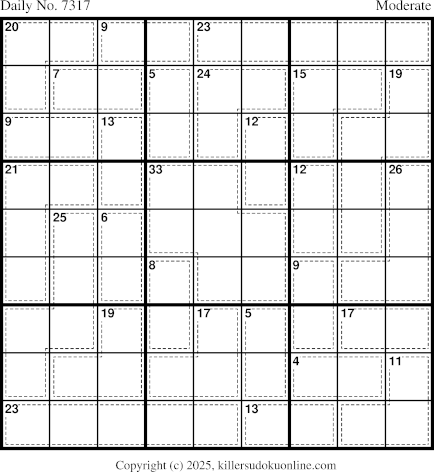 Killer Sudoku for 12/30/2025