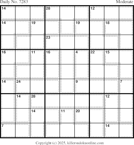Killer Sudoku for 11/26/2025