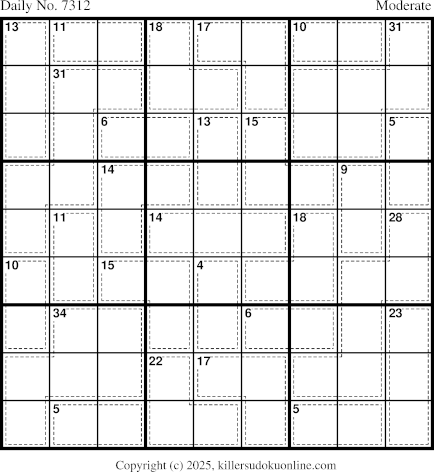 Killer Sudoku for 12/25/2025