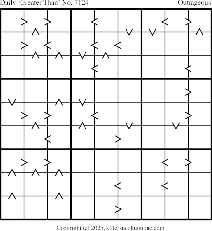 Greater Than Sudoku for  10/15/2025