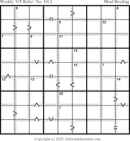 Killer Sudoku for 9/1/2025