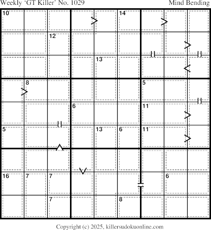 Killer Sudoku for 12/29/2025