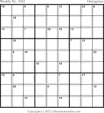 Killer Sudoku for 12/22/2025